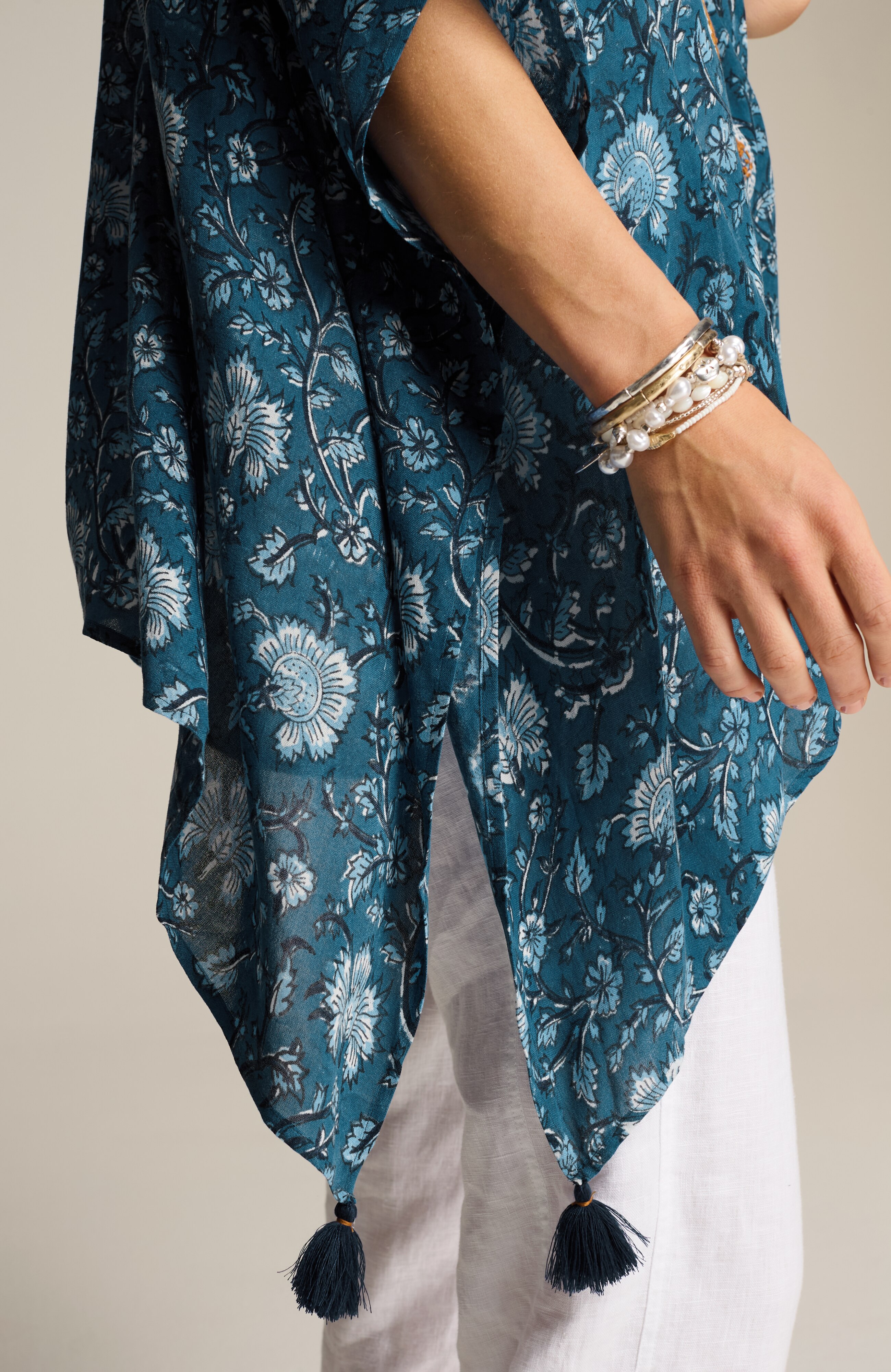 artisanal embroidered ruana