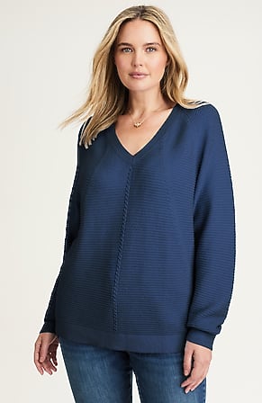 Image for V-Neck Dolman-Sleeve Sweater