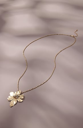Image for Goldtone Flower Pendant