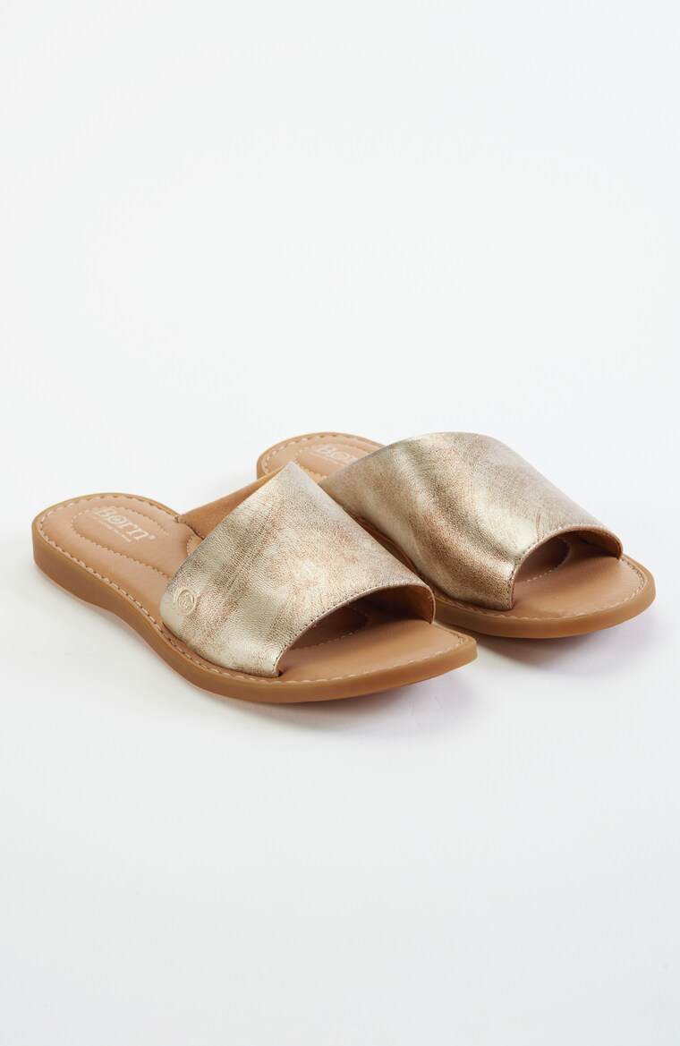 Size 9M Champagne, gold, born brand sandals, excellent condition BORN IZABEL SANDALS | JJill main image 3