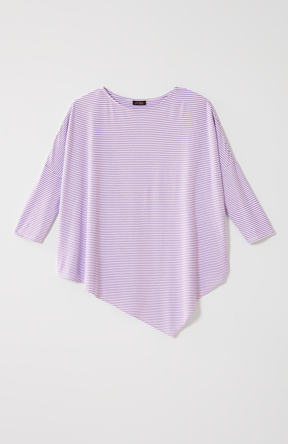 WE SLUB-KNIT ASYMMETRIC DIPPED-HEM TOP | JJill