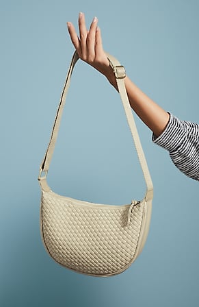 Image for Woven Crescent Sling Bag