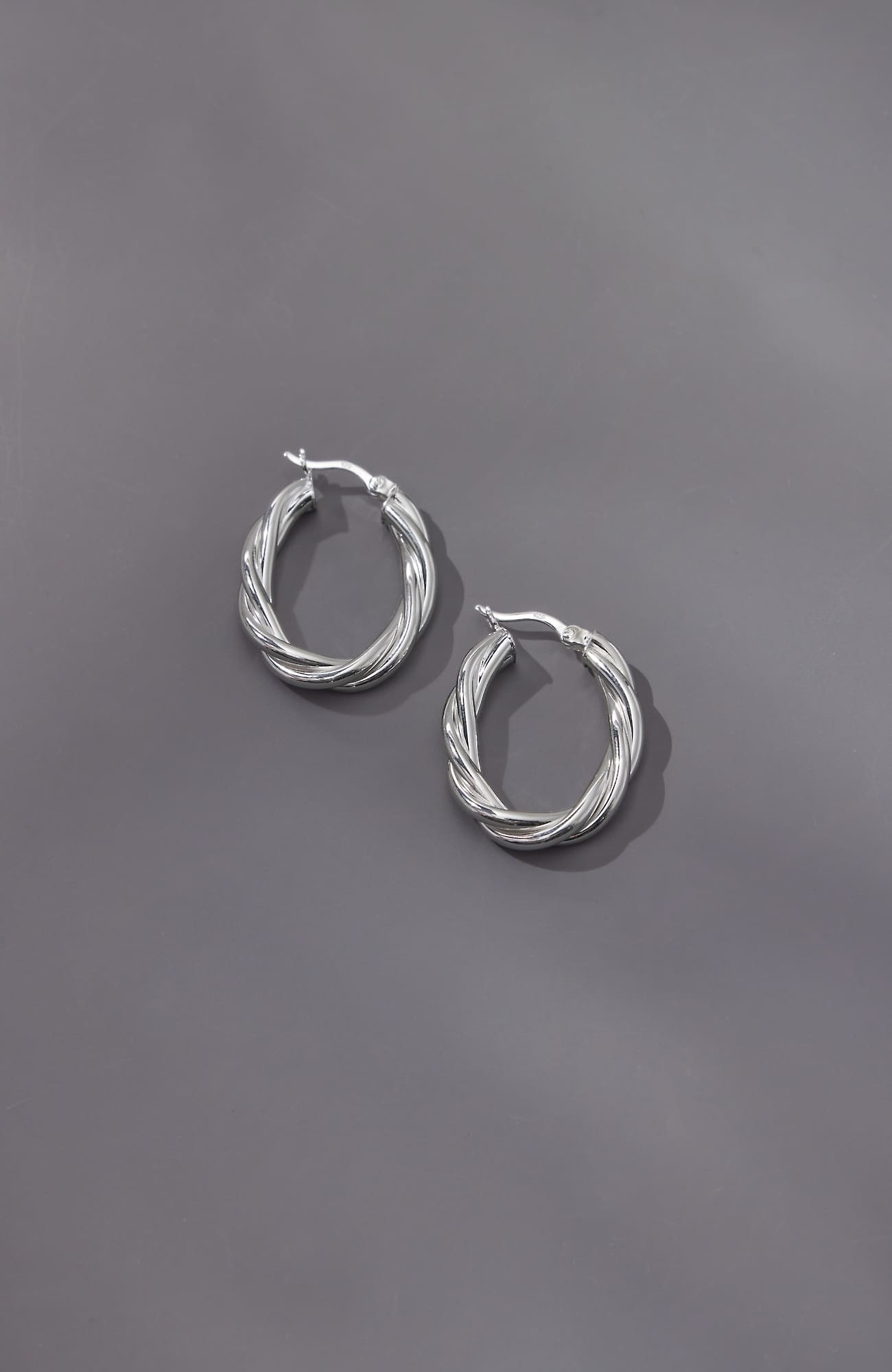 Jjill J.jill Sterling Silver Twist Hoops In Silver