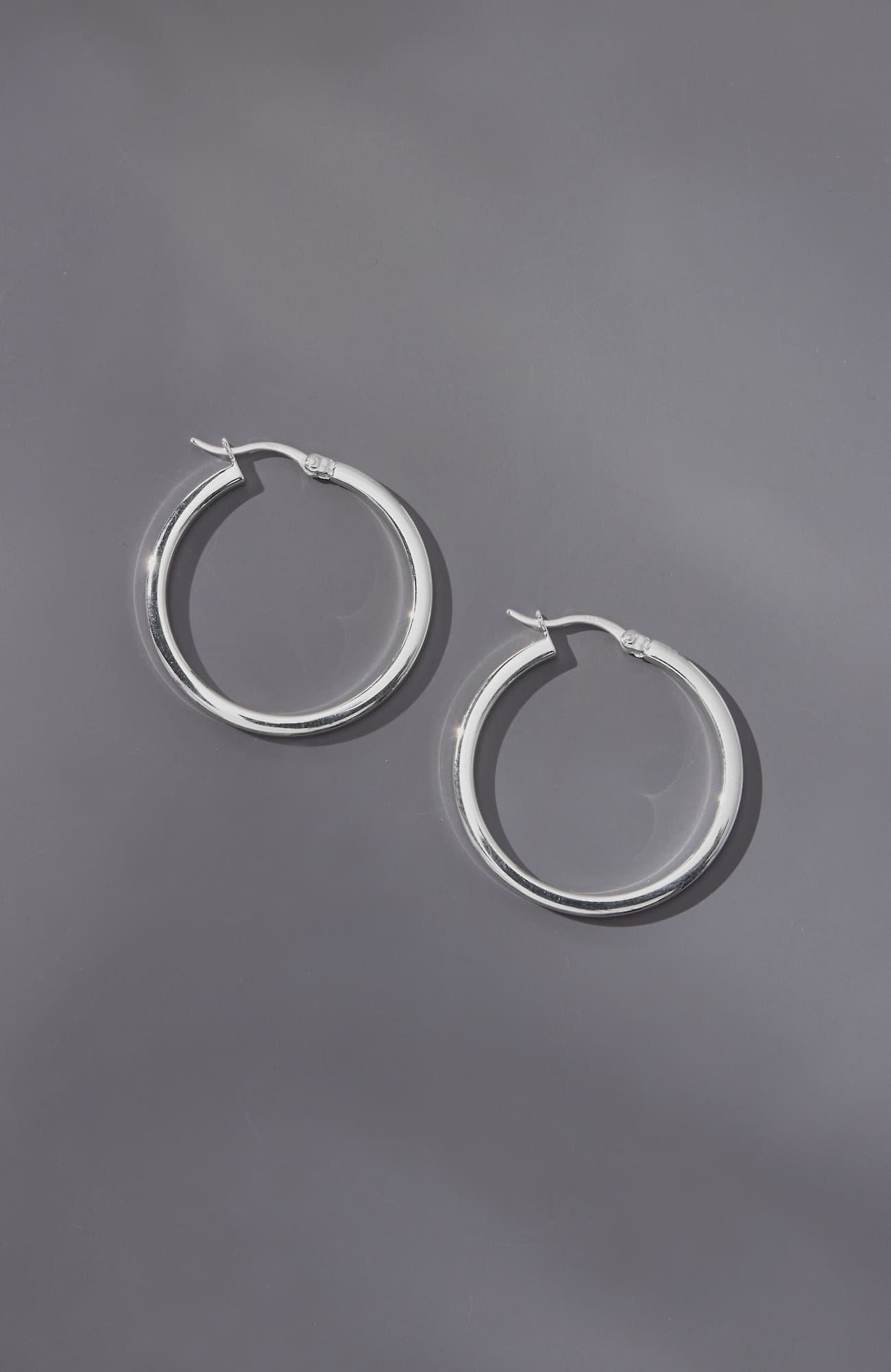 Jjill J.jill Sterling Silver Modern Hoops In Silver