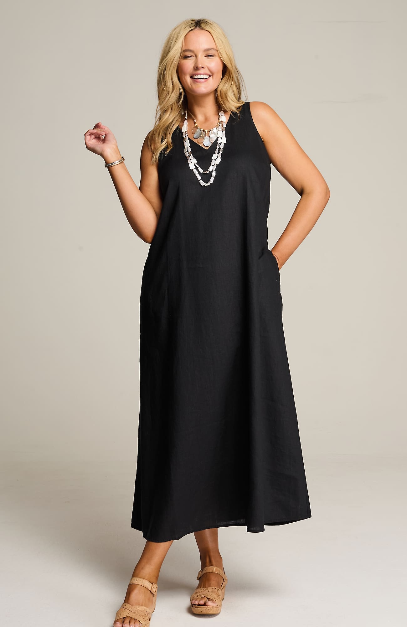 Jjill J.jill Sleeveless V-neck Maxi Dress