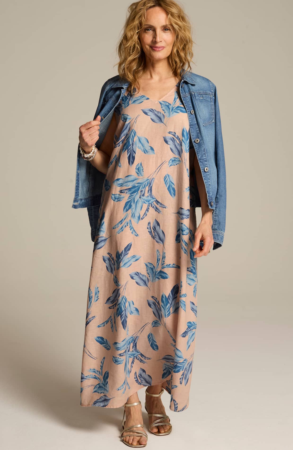 knee length dresses for ladies PRETTYGARDEN Women's Flowy Maxi Dress Casual Cap Sleeve V Neck Smocked
