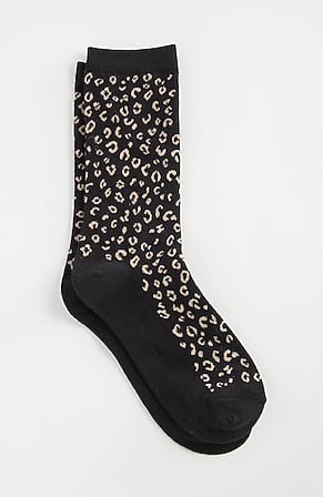 Image for Leopard Cotton-Blend Crew Socks