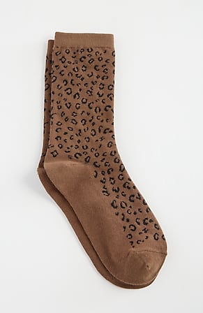 Image for Leopard Cotton-Blend Crew Socks