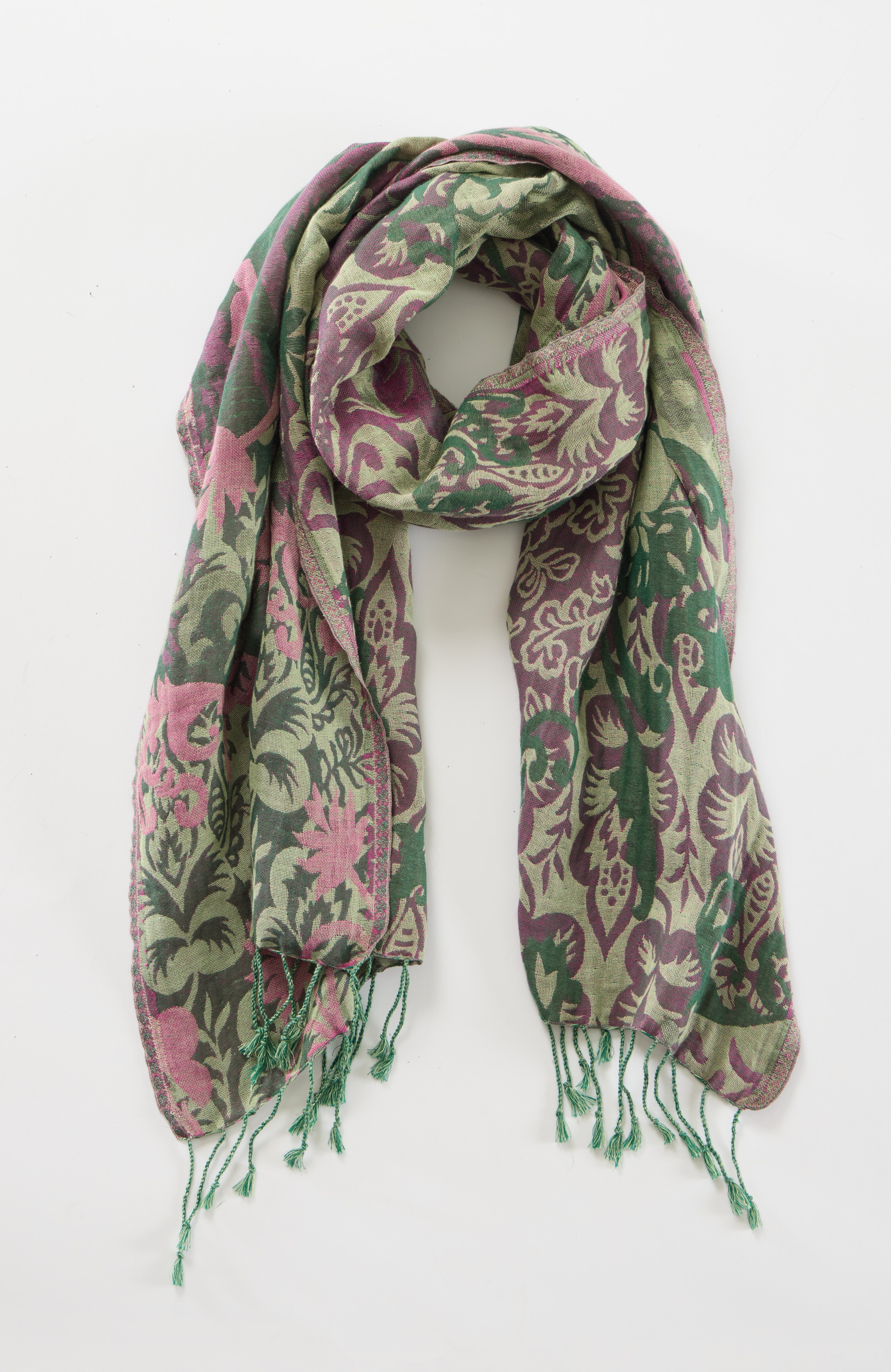 lightweight jacquard scarf
