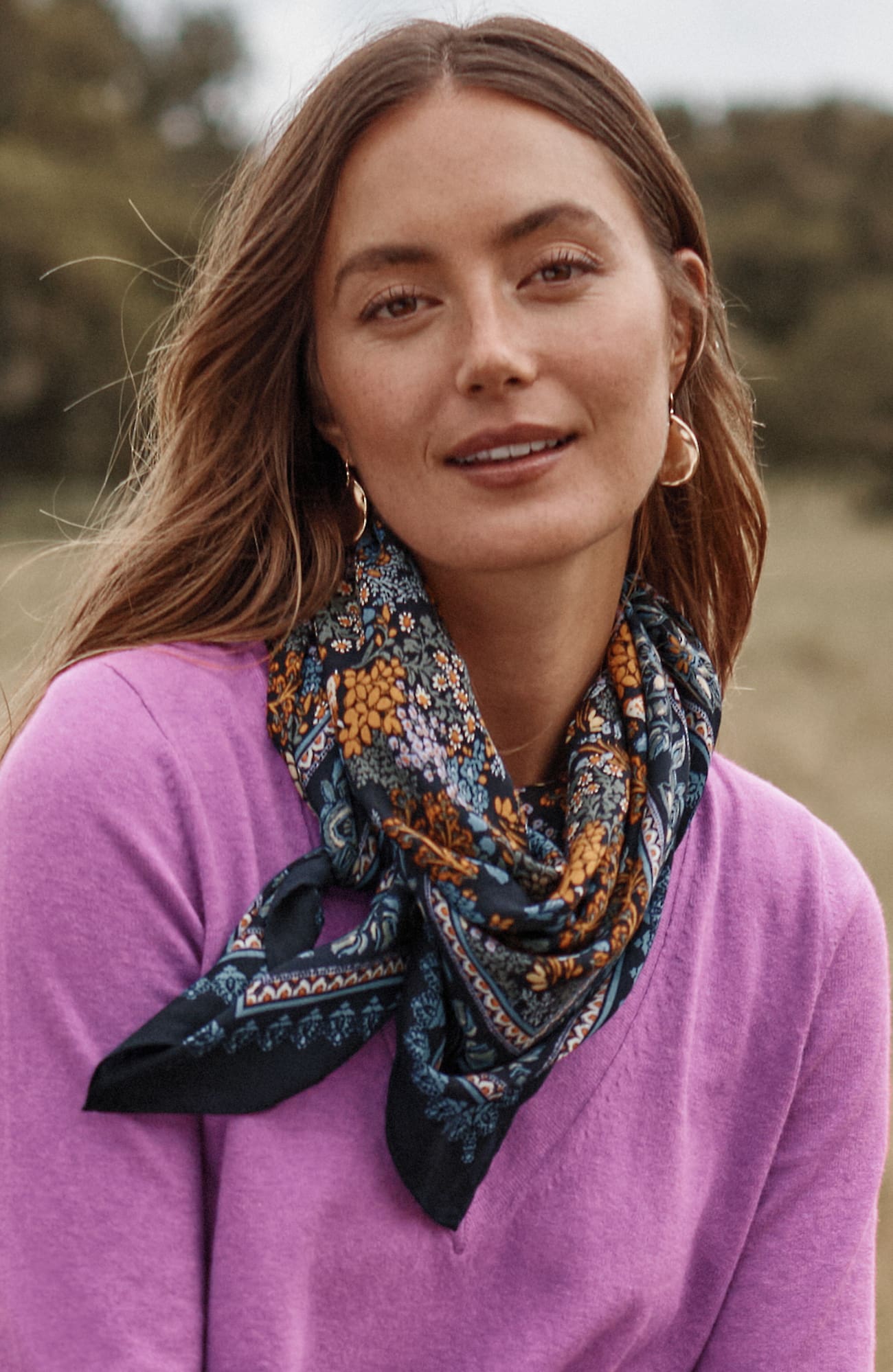 Jjill J.jill Autumn Square Scarf In Multi