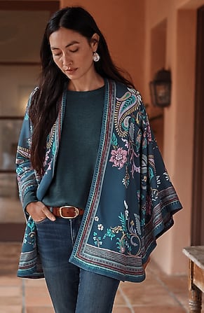 Image for Convertible Curved-Hem Ruana