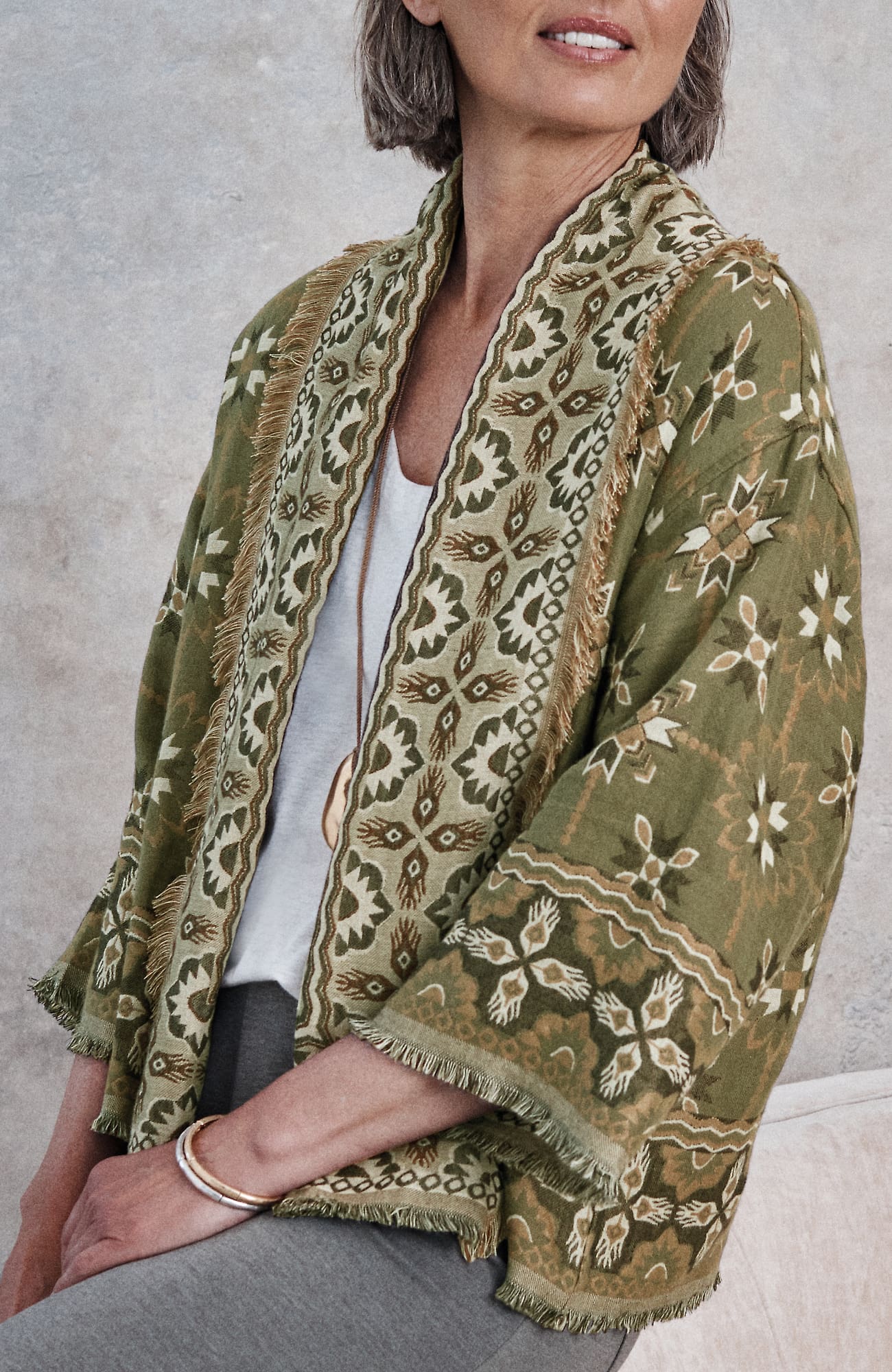 Jjill J.jill Textured Jacquard Reversible Jacket