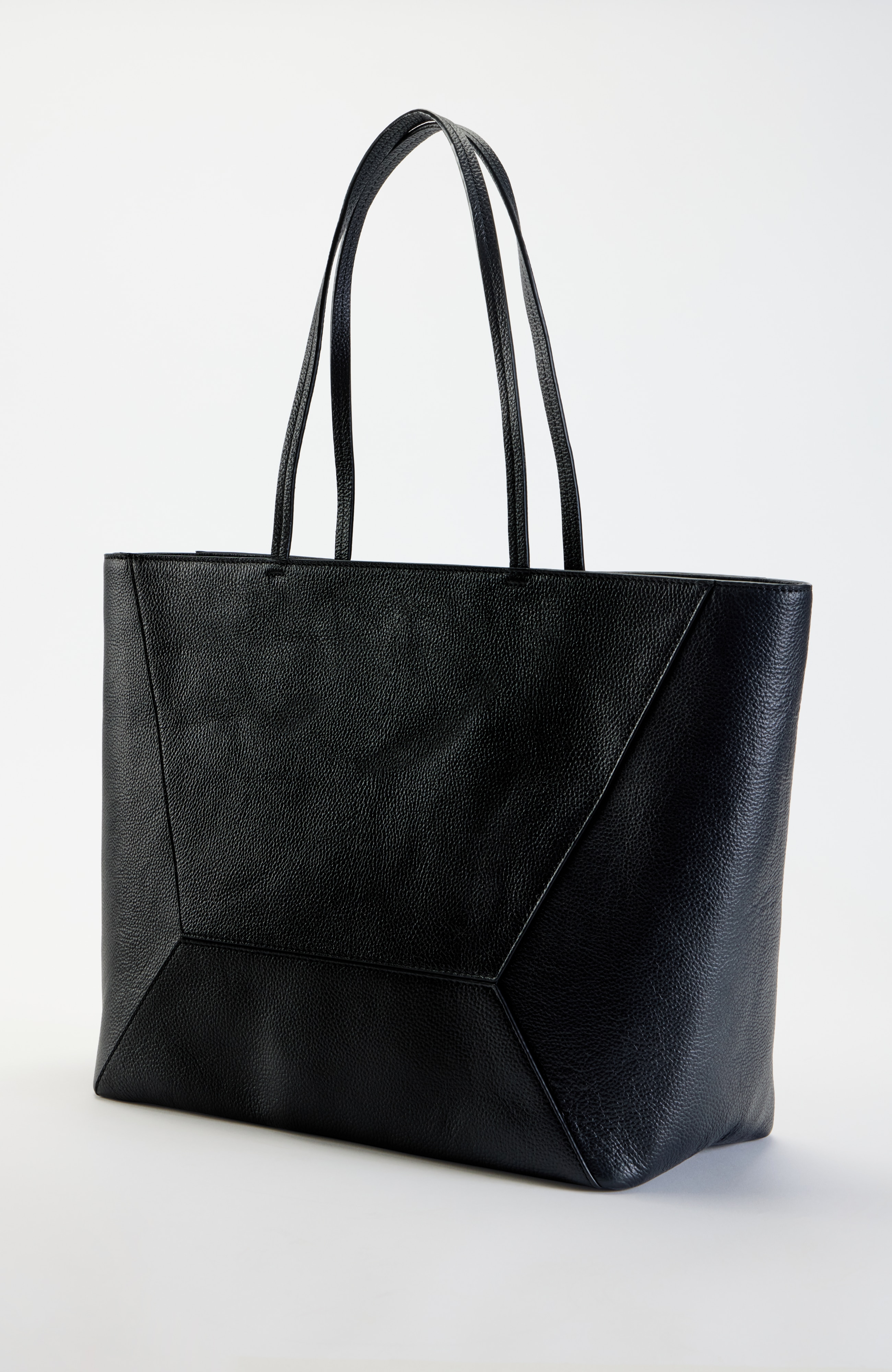 modern leather tote bag