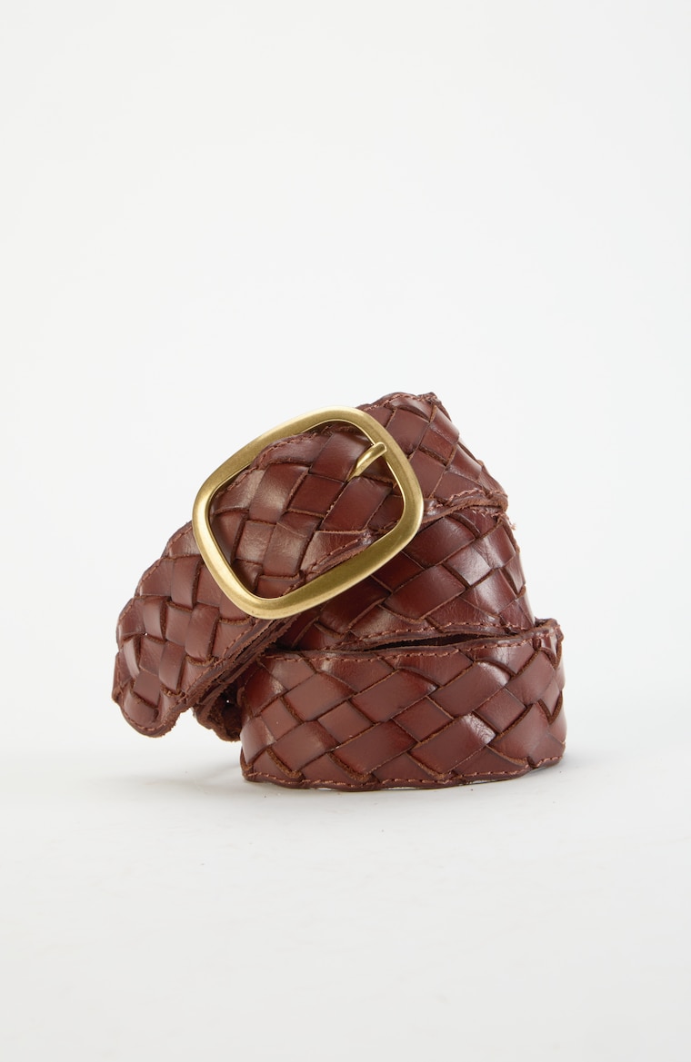 Primary view of the leather braided belt