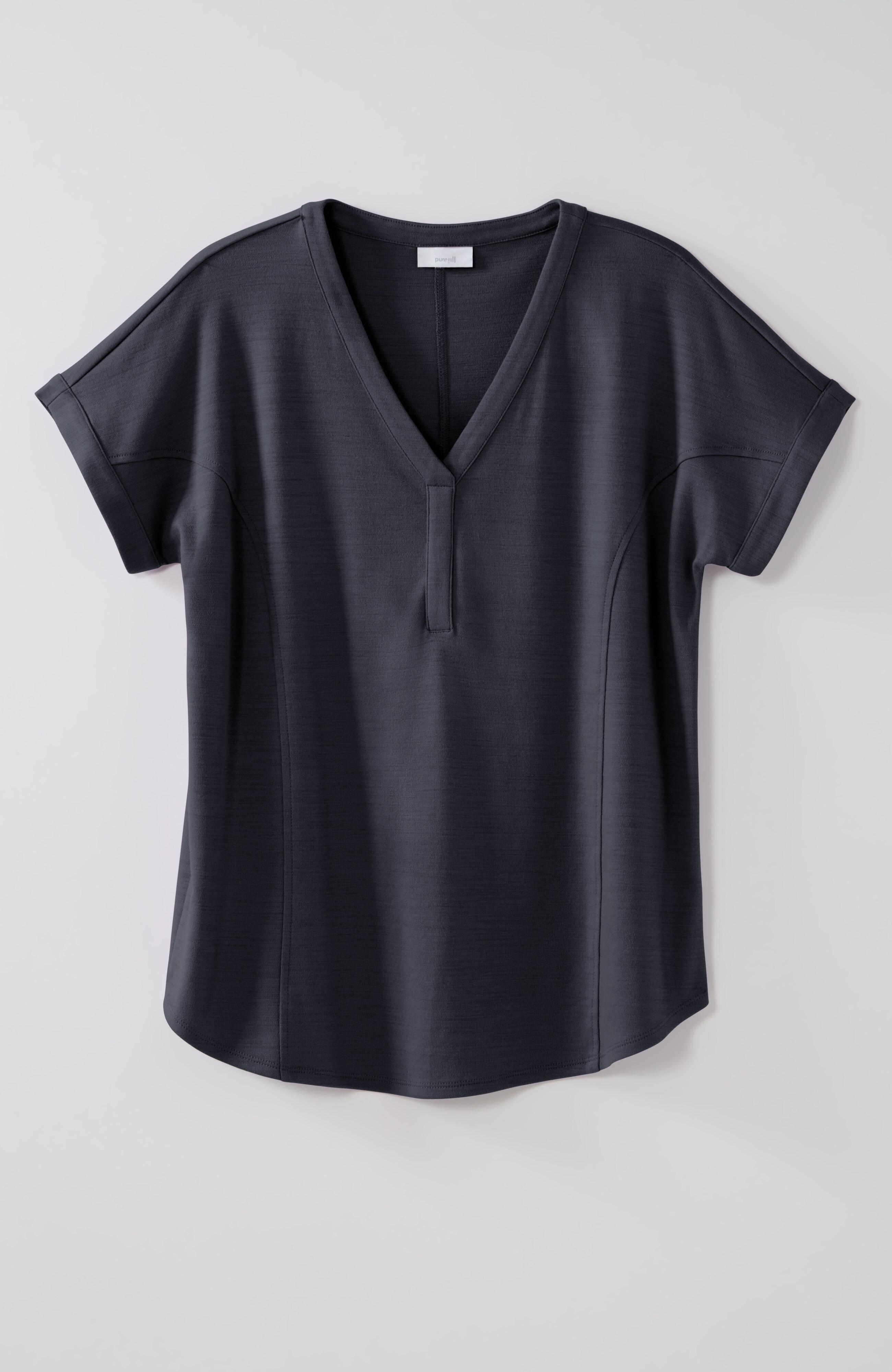 pure jill seamed slub top