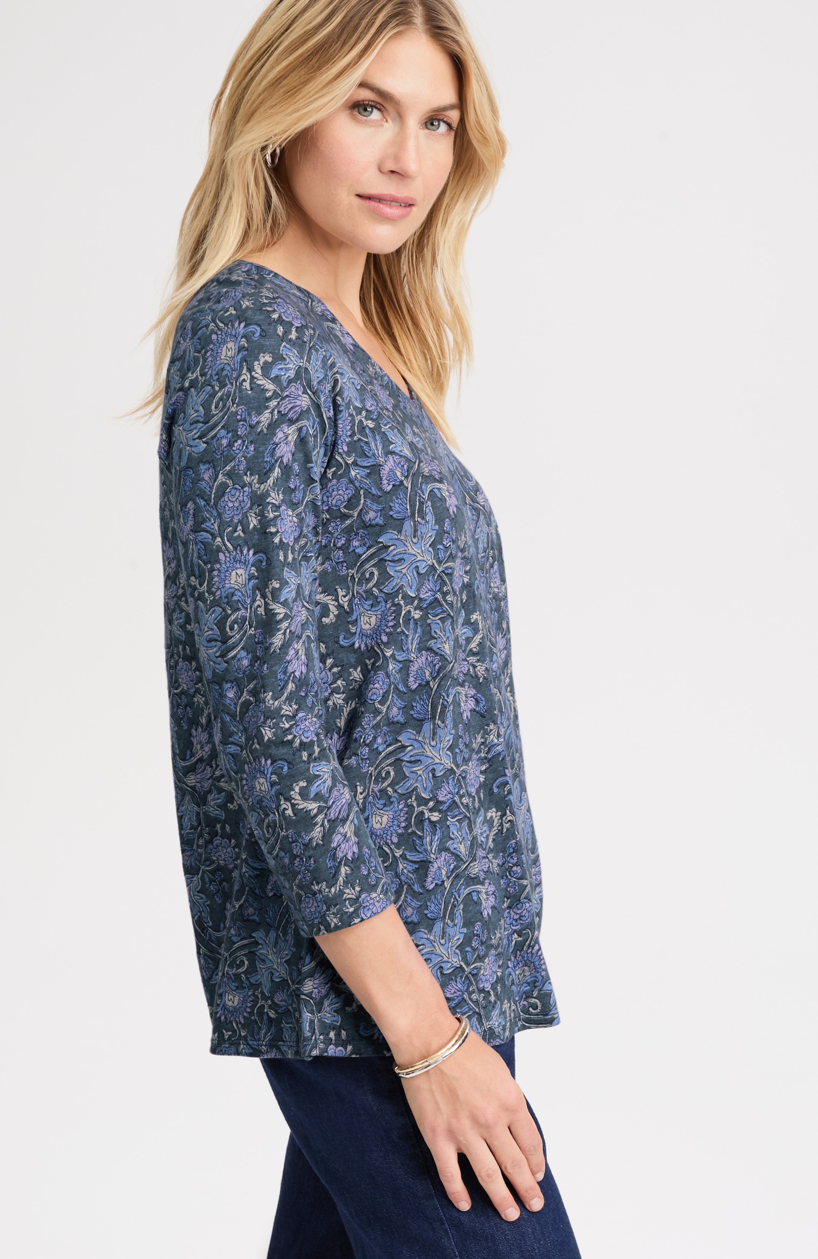 pure jill organically grown cotton slub tee