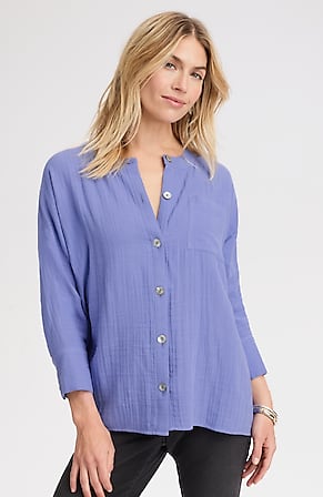 Image for Pure Jill Double-Cloth High-Low Top