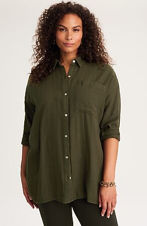 Image for Pure Jill Double-Cloth Shirttail-Hem Tunic