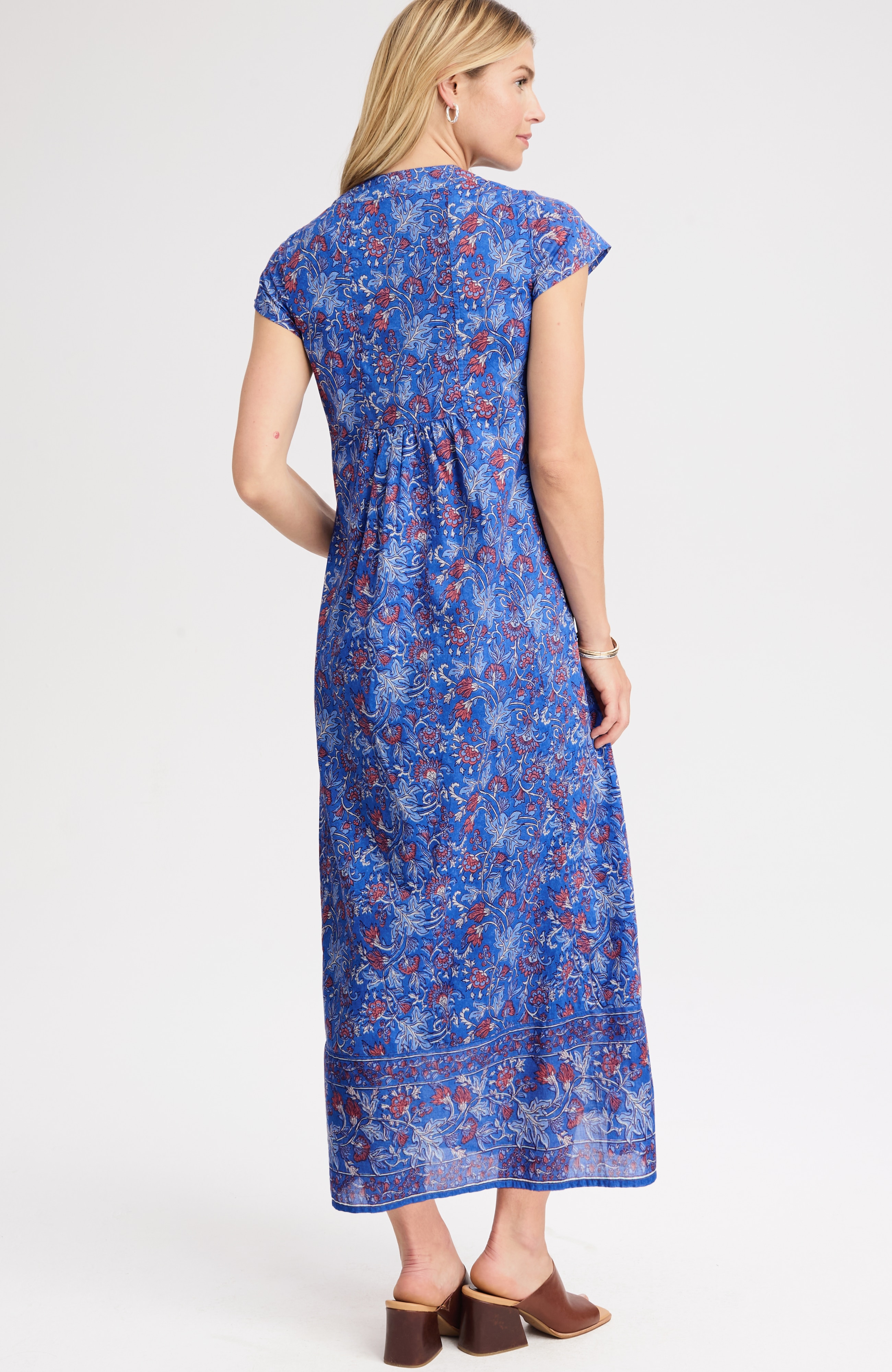 pure jill v-neck maxi dress