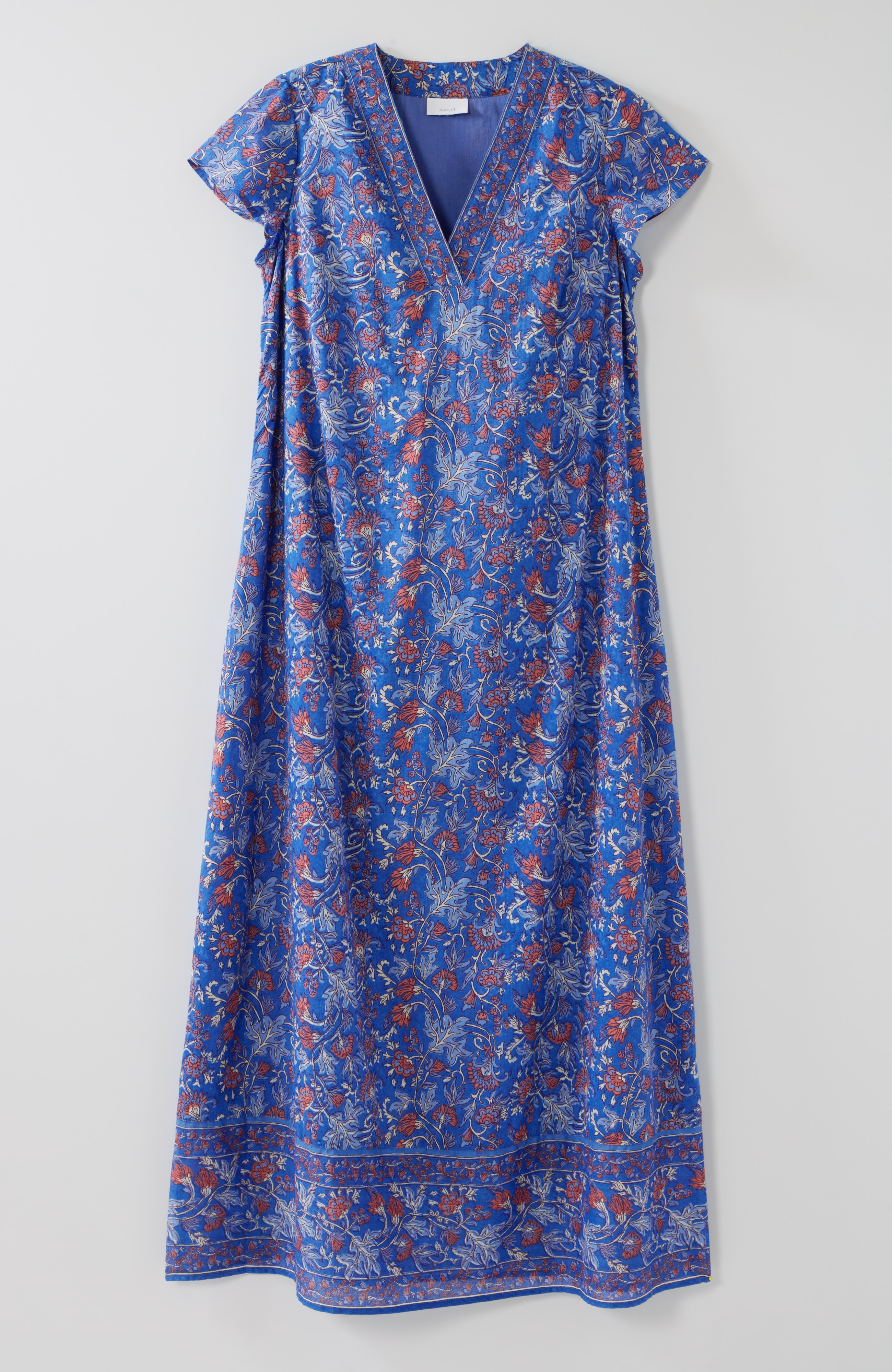 pure jill v-neck maxi dress