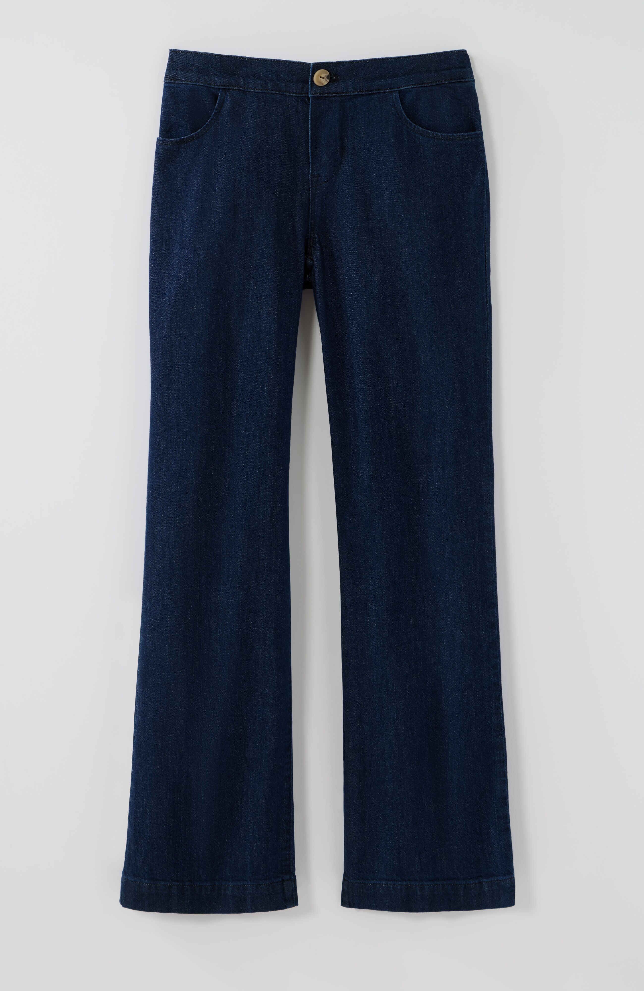 pure jill indigo wide-leg pants