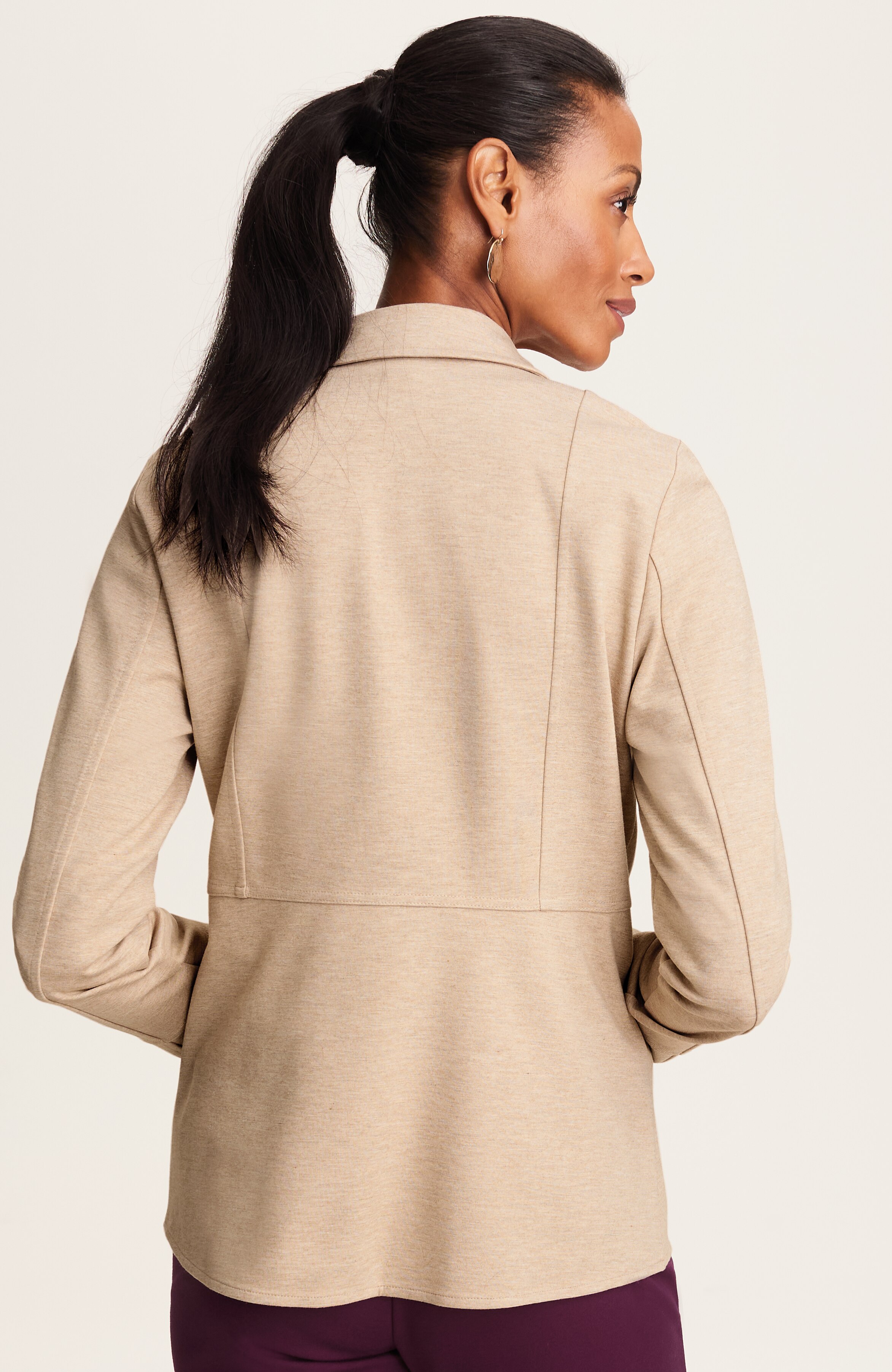 wearever double-face jersey buttoned jacket