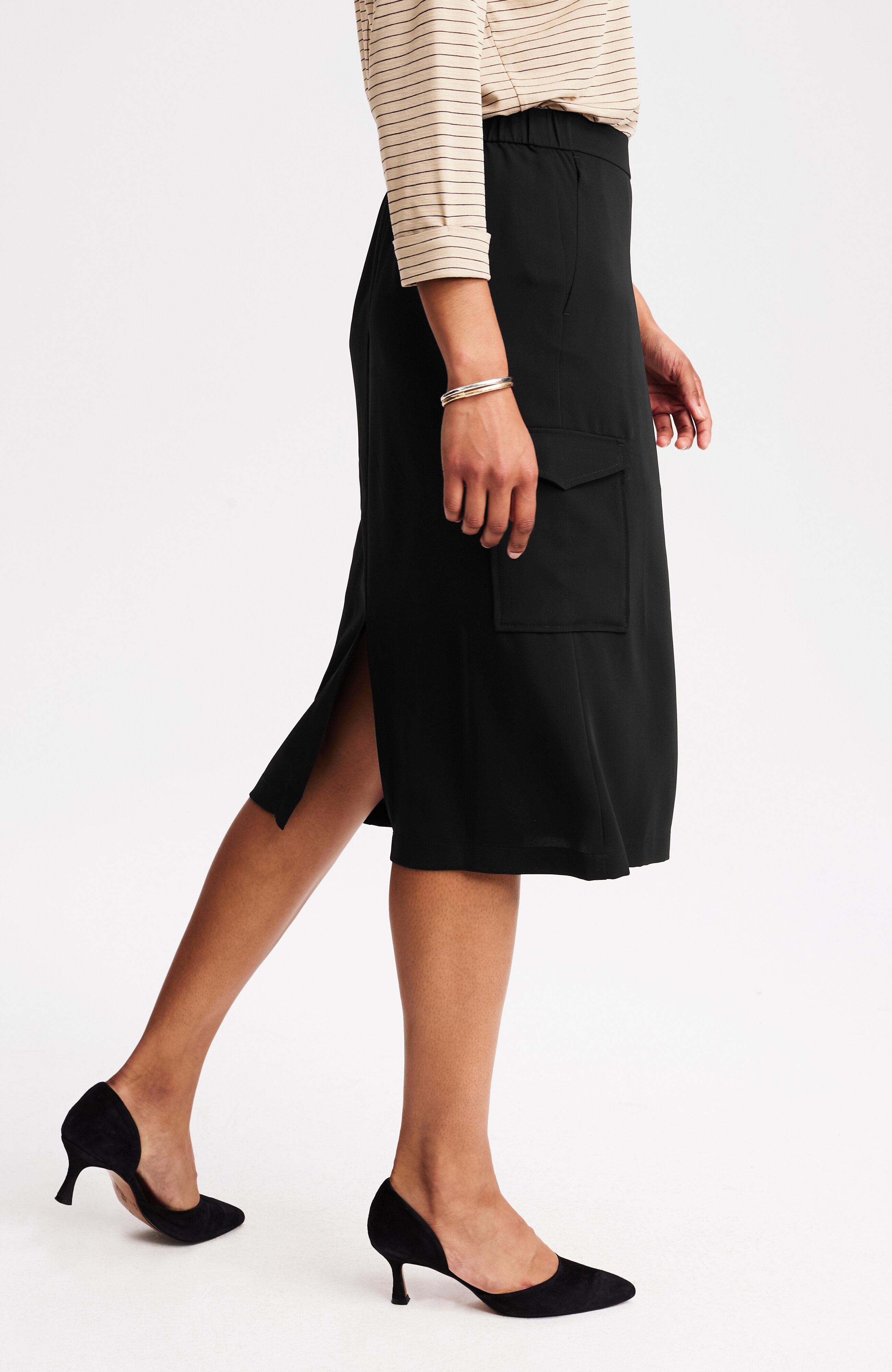 wearever easy-care cargo pull-on skirt