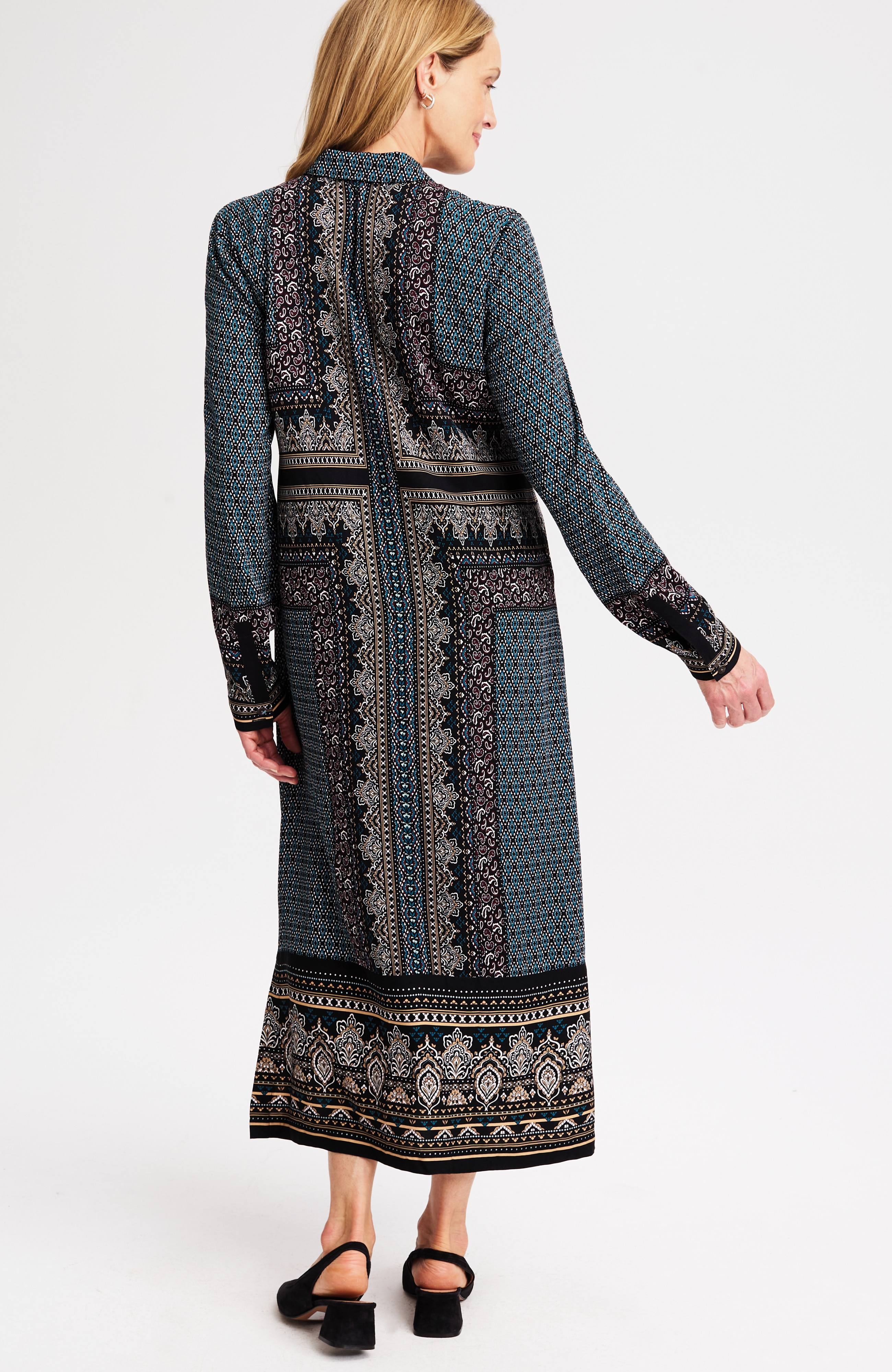 wearever foulard-print shirtdress