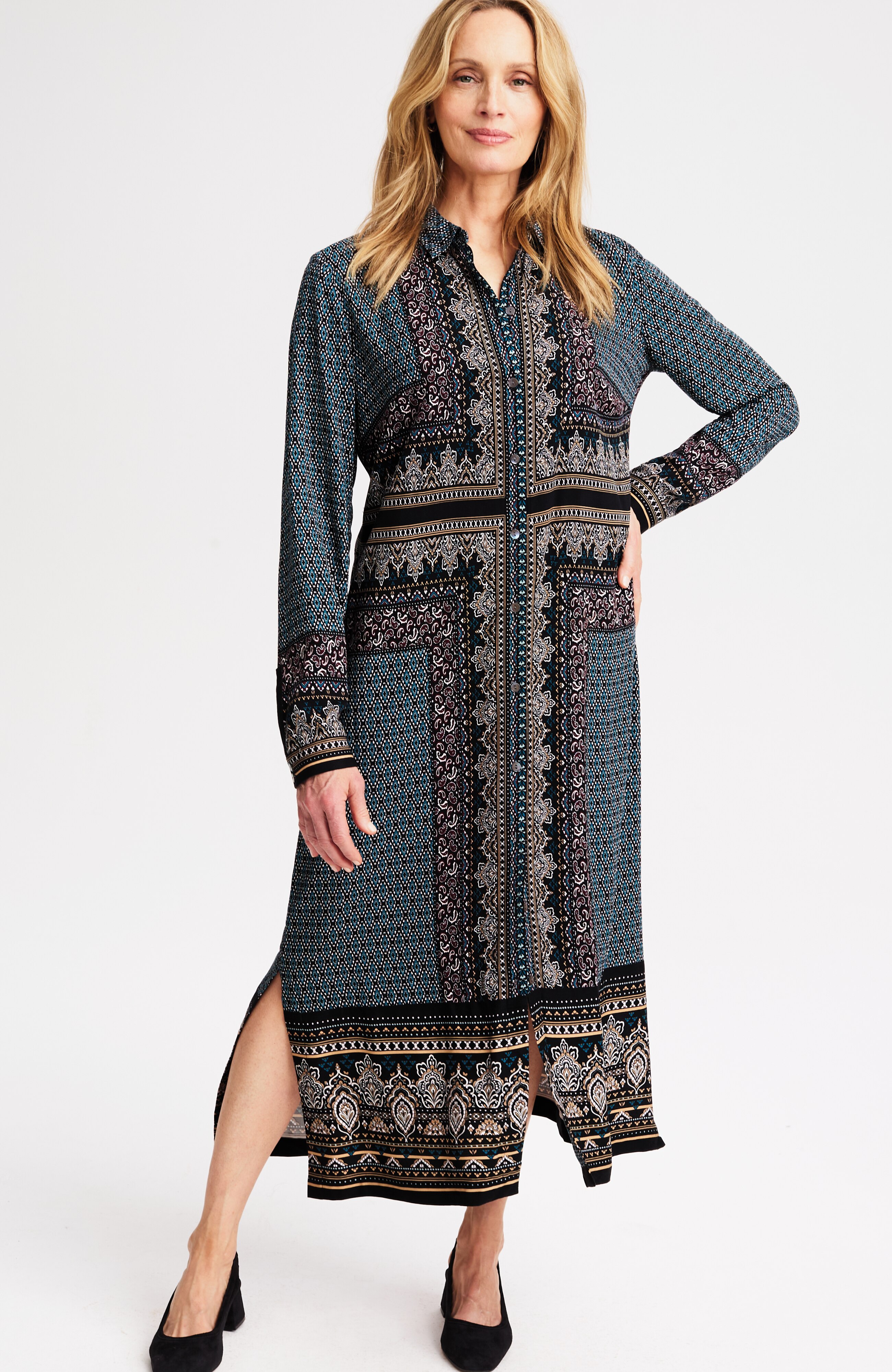 wearever foulard-print shirtdress