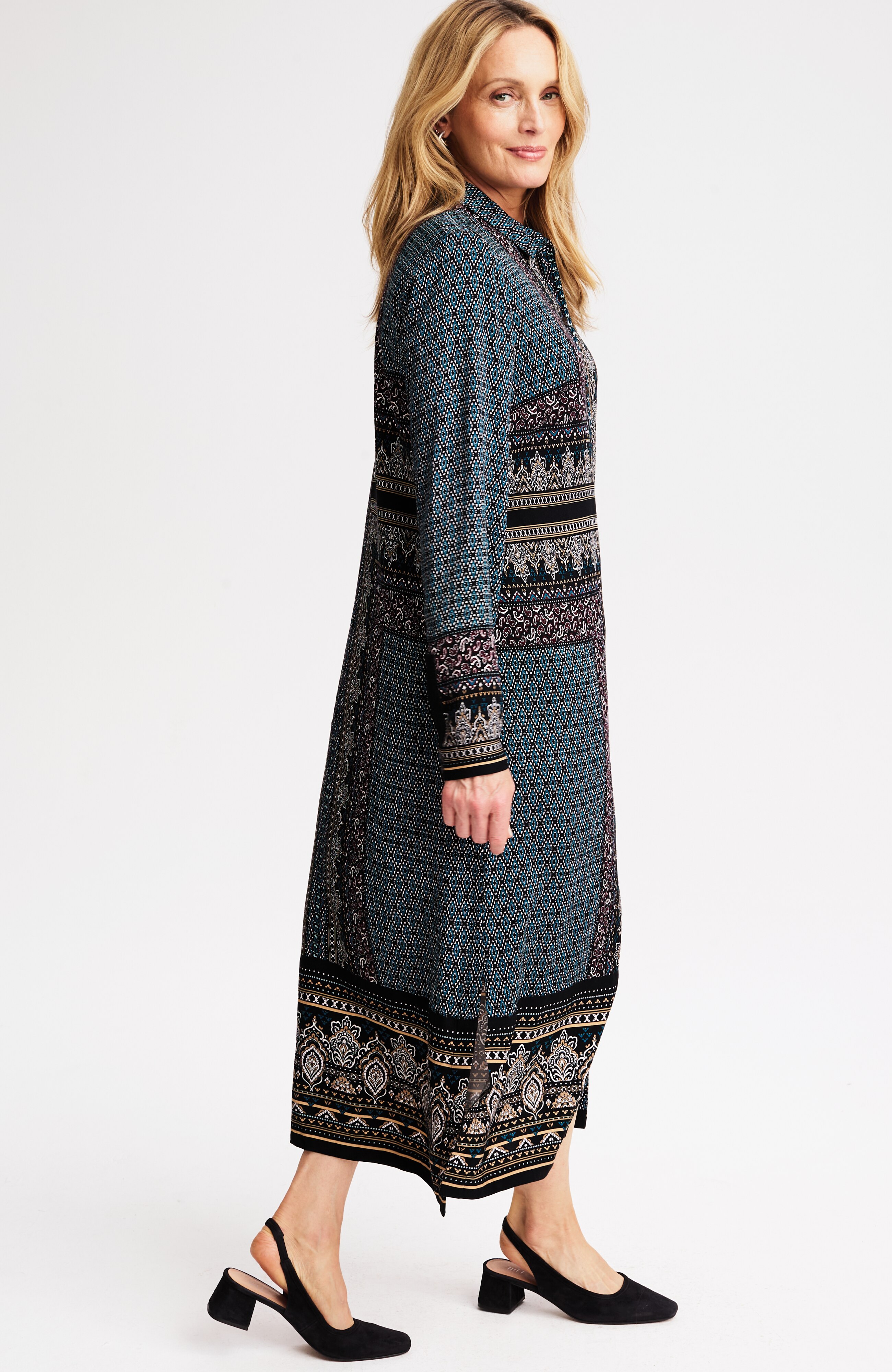 wearever foulard-print shirtdress