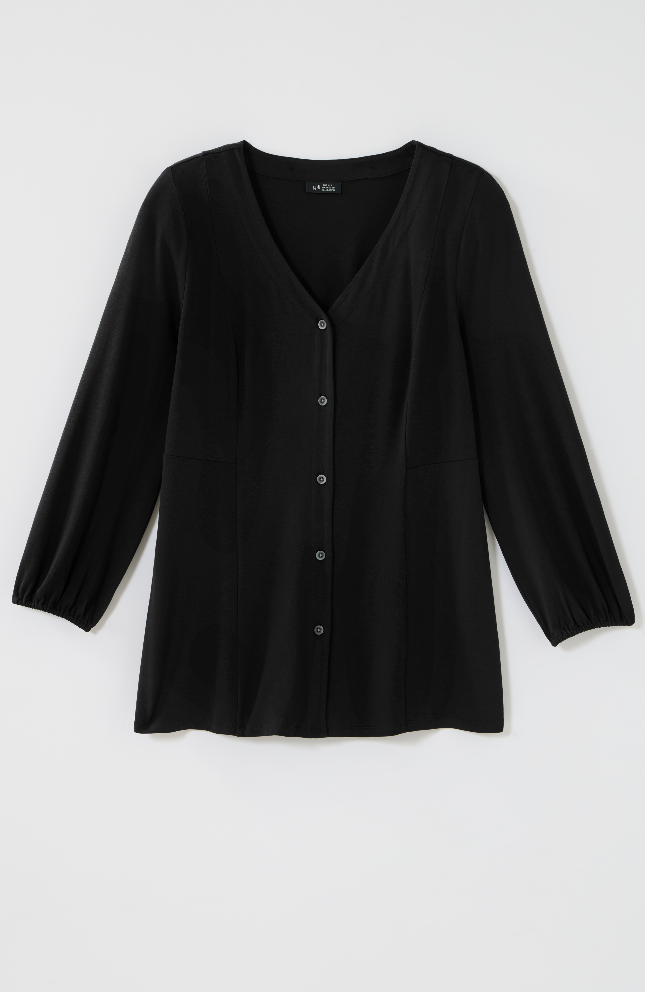 wearever button-front knit blouse