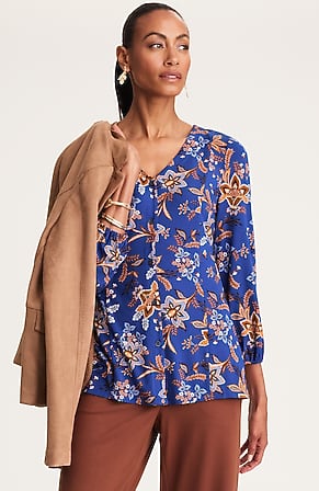 Image for Wearever Button-Front Knit Blouse