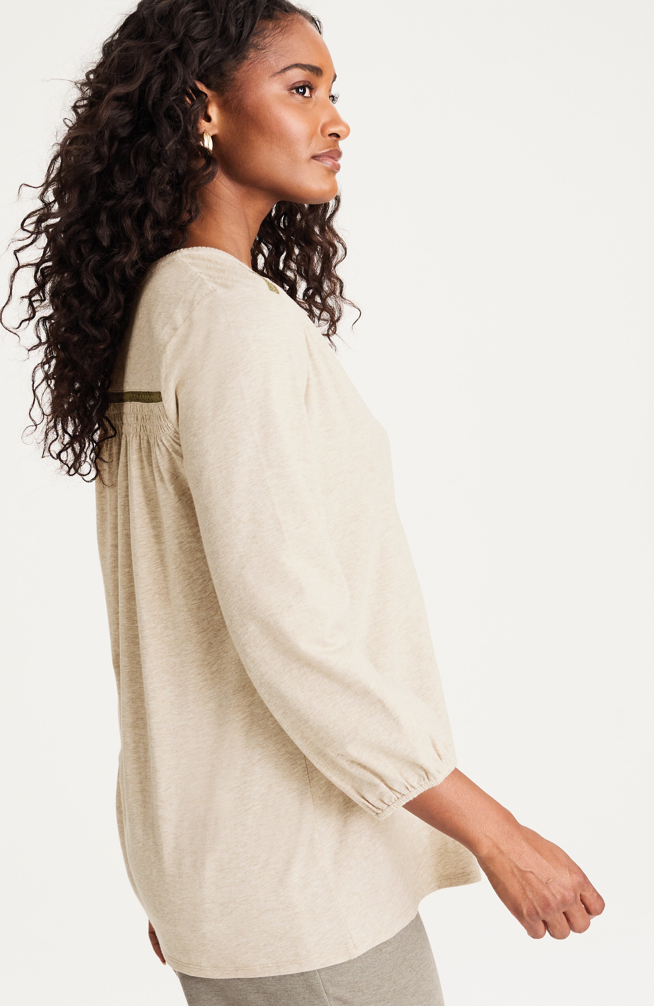 PURE JILL CONTRASTING-TRIM TOP | JJill