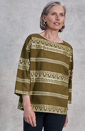 Image for Pure Jill Schiffli-Embroidered Top