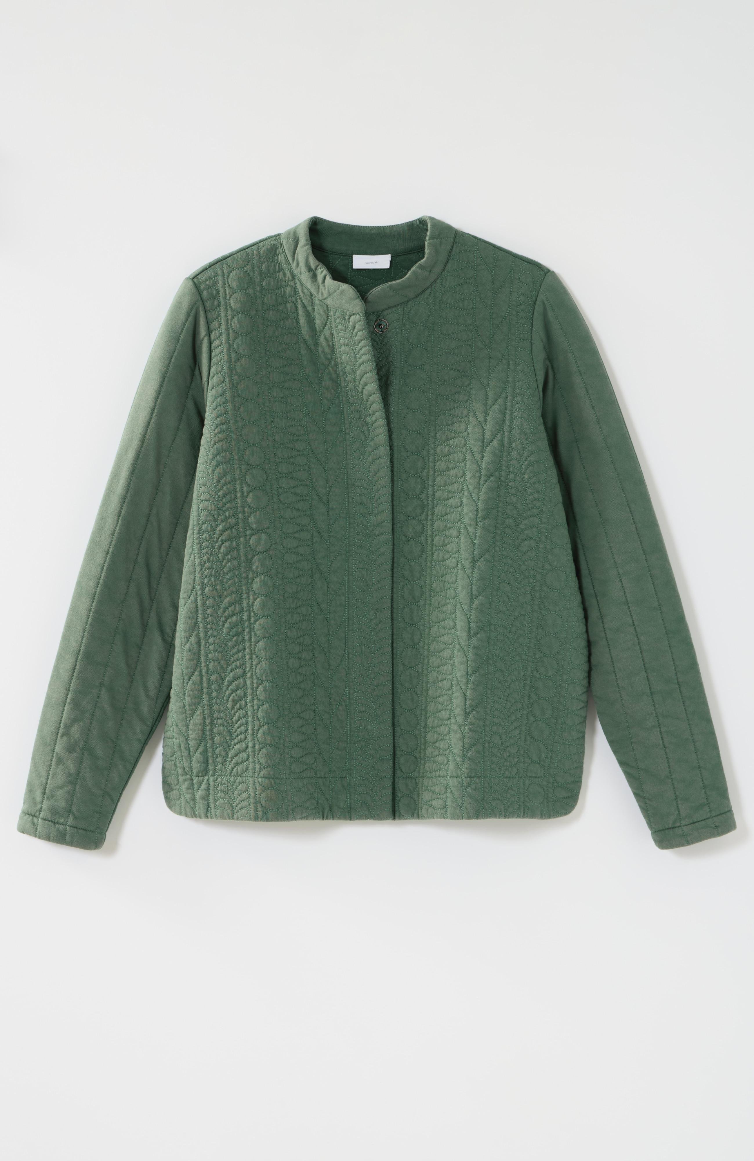 PURE JILL QUILTED-KNIT SNAP-FRONT JACKET | JJill