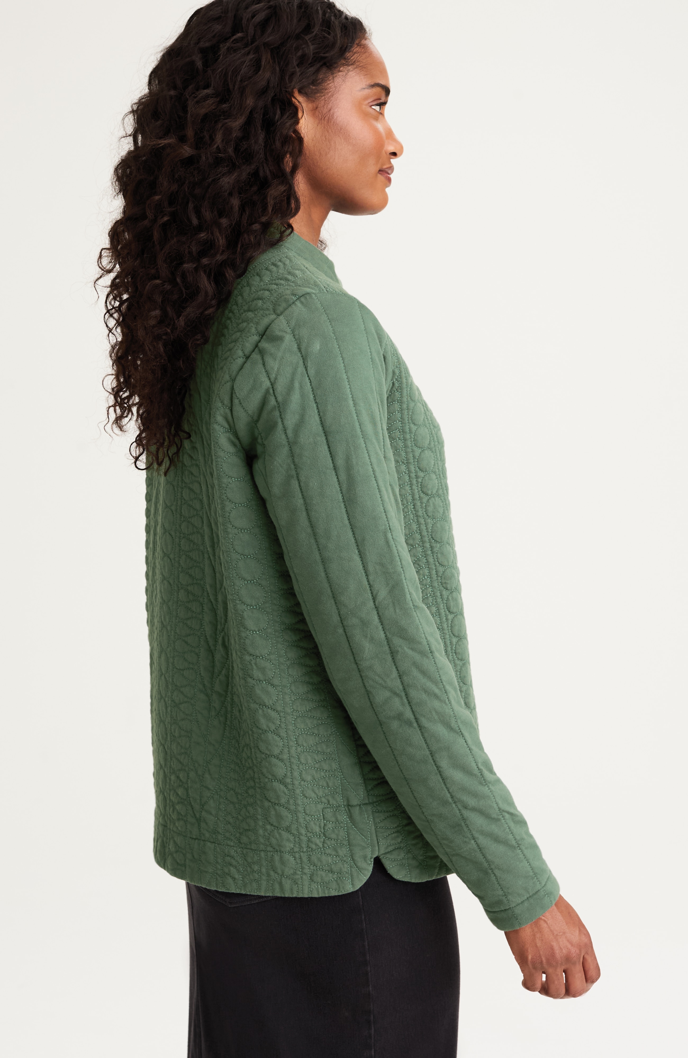 PURE JILL QUILTED-KNIT SNAP-FRONT JACKET | JJill