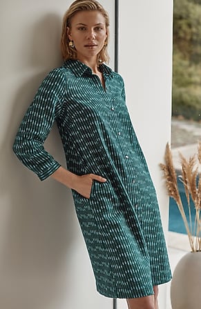 Image for Pure Jill Dobby-Textured Shirtdress