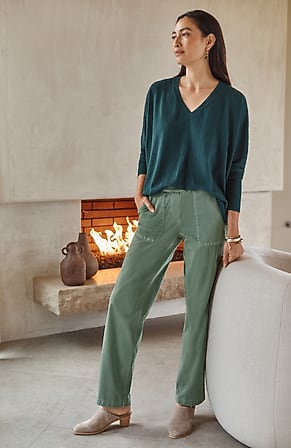 Image for Pure Jill Garment-Dyed Patch-Pocket Pants