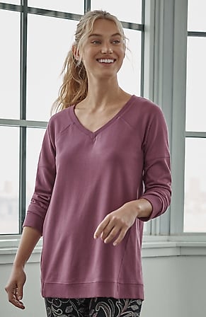 Image for Fit French Terry Seamed Pullover