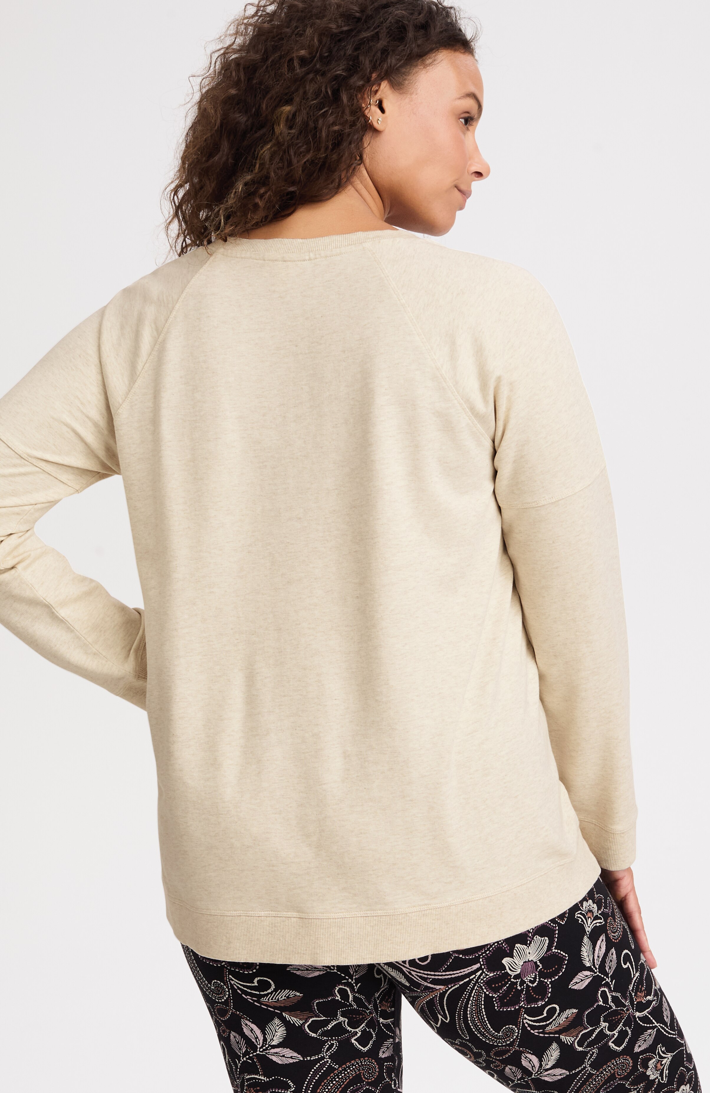 fit french terry seamed pullover