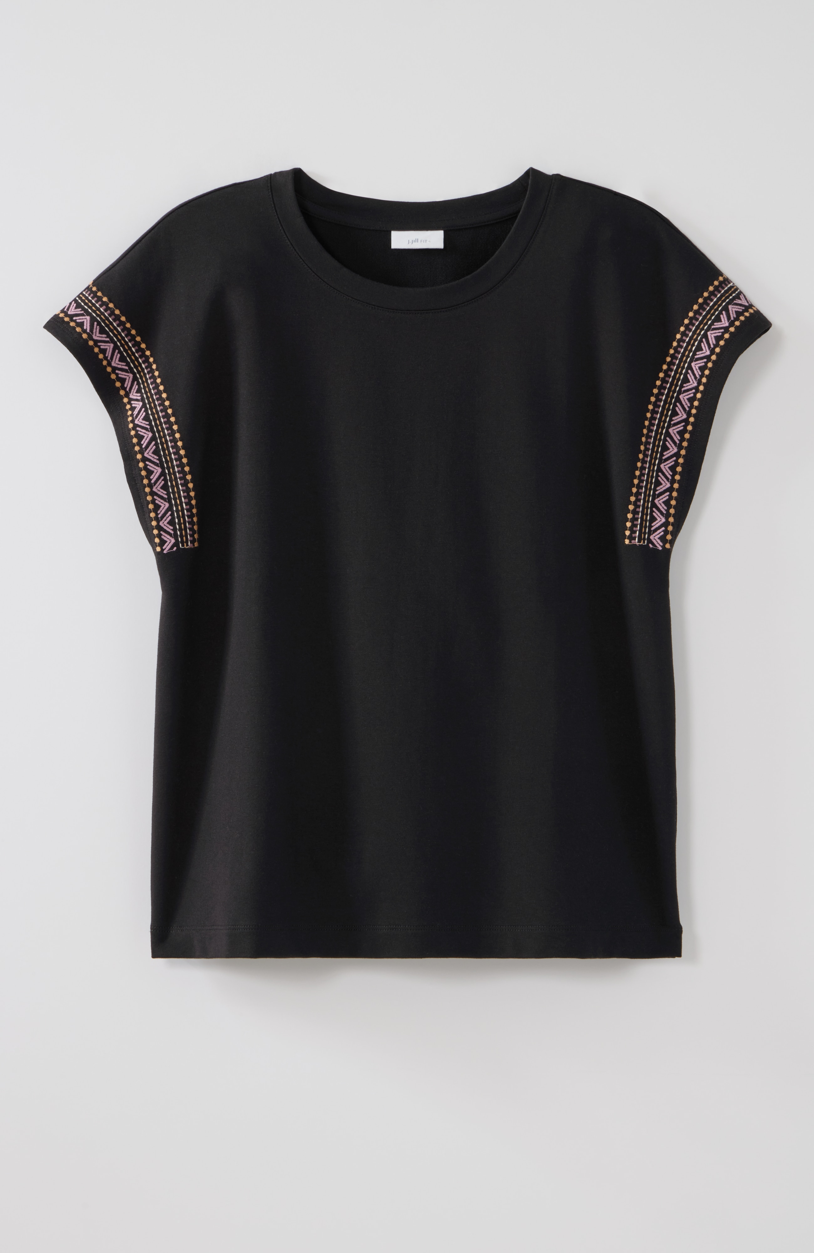fit french terry embroidered top