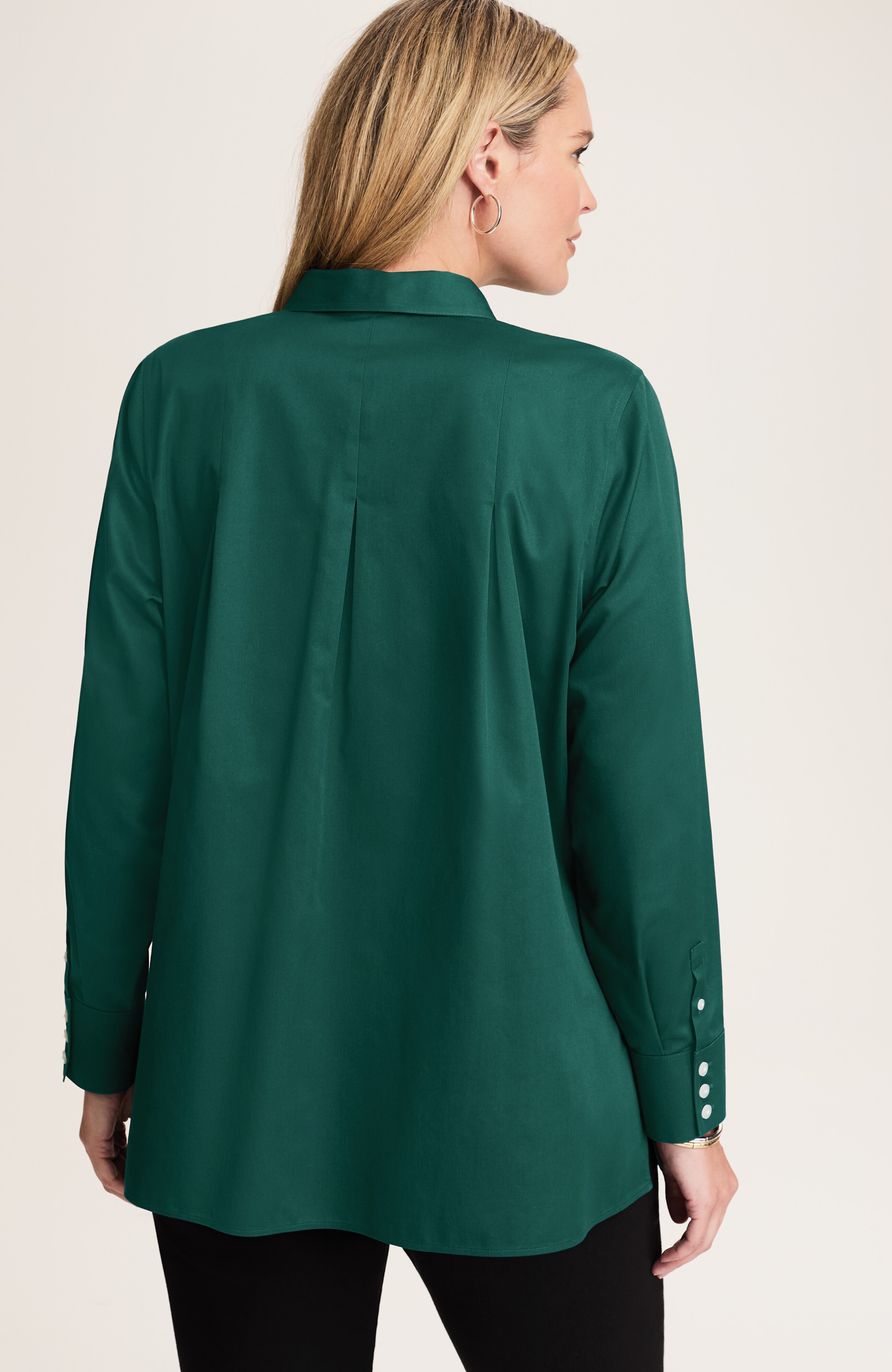 non-iron back-pleat tunic