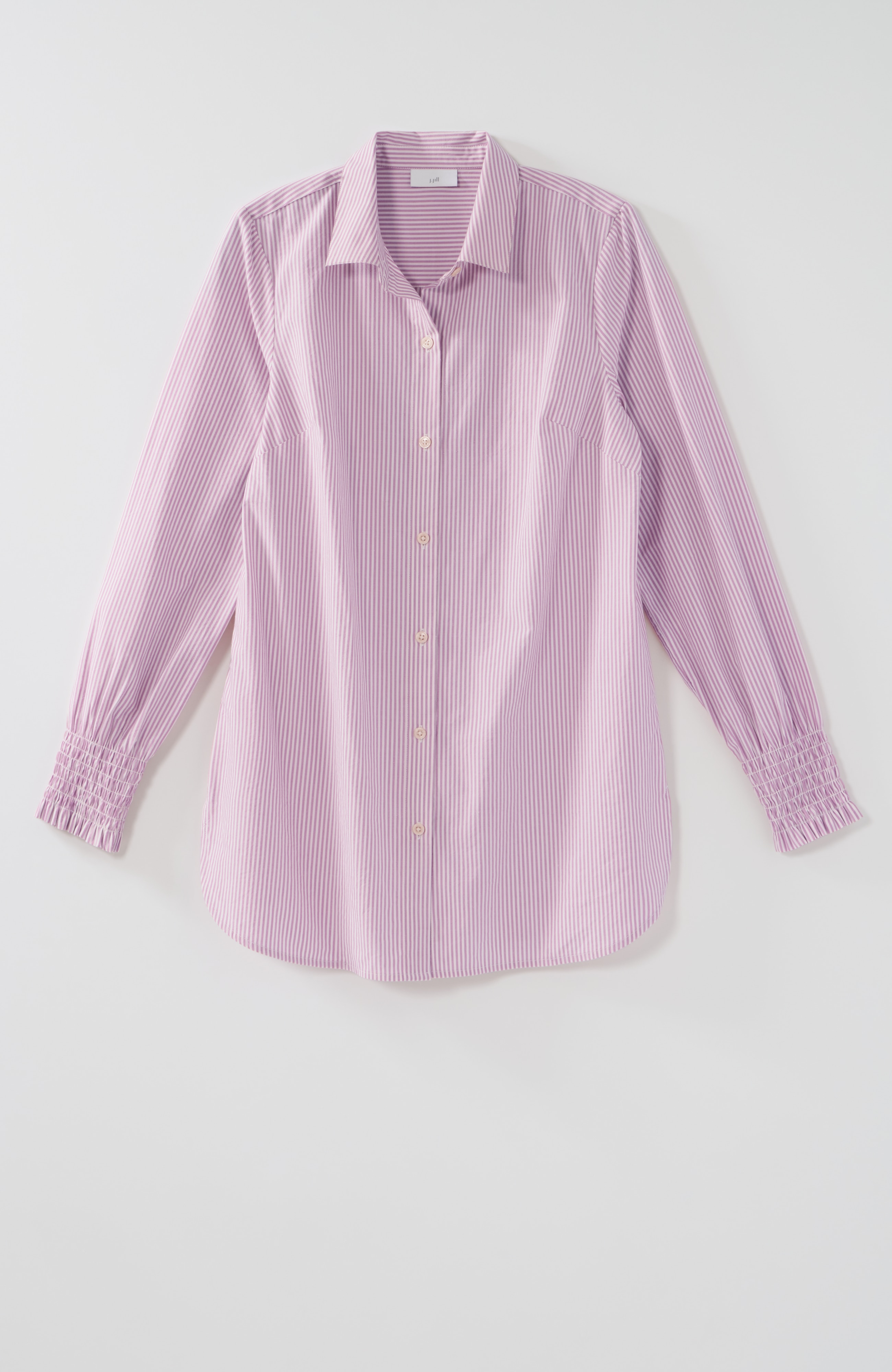 smocked-sleeves poplin tunic