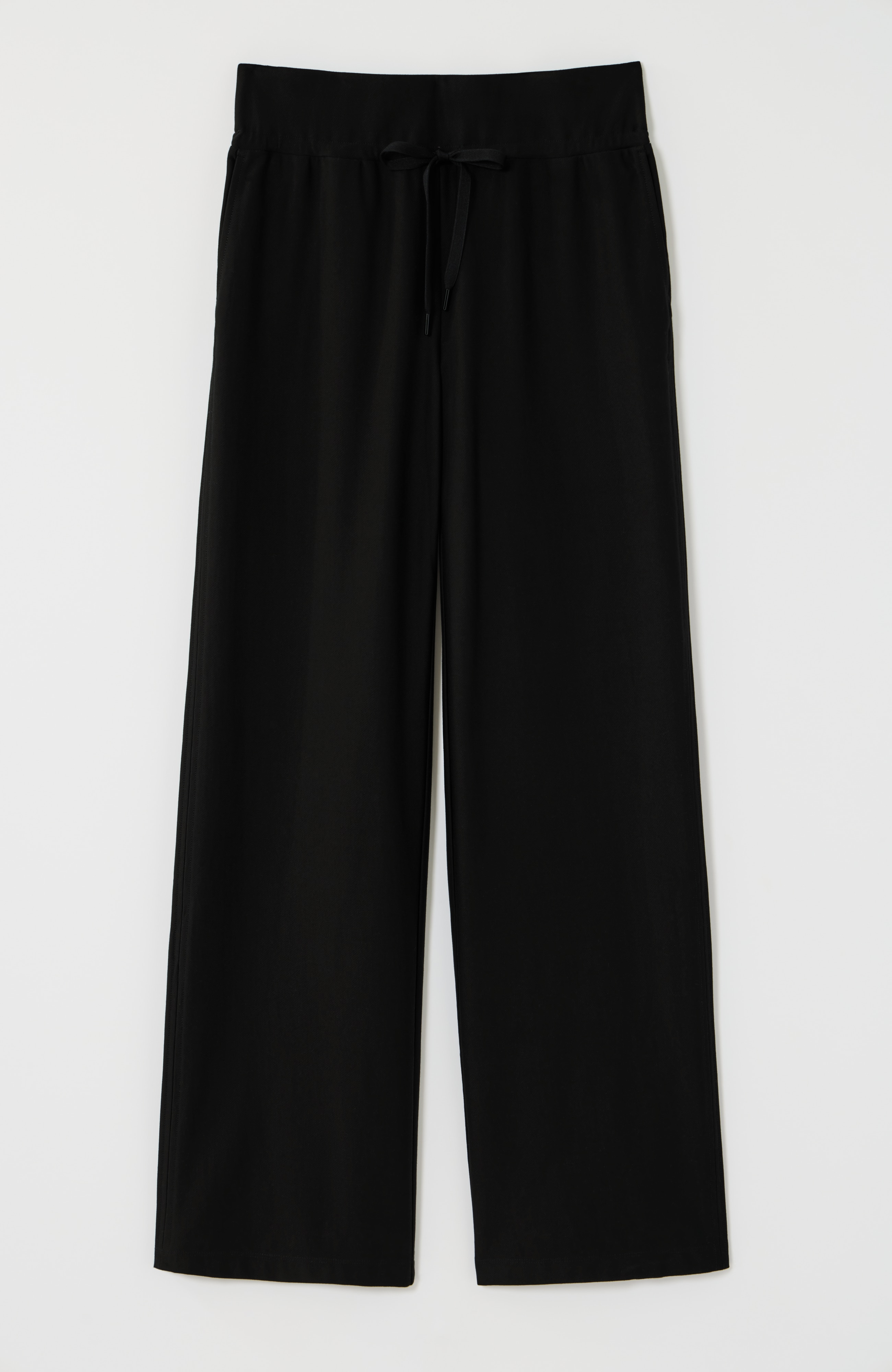 fit stretch-knit wide-leg pants