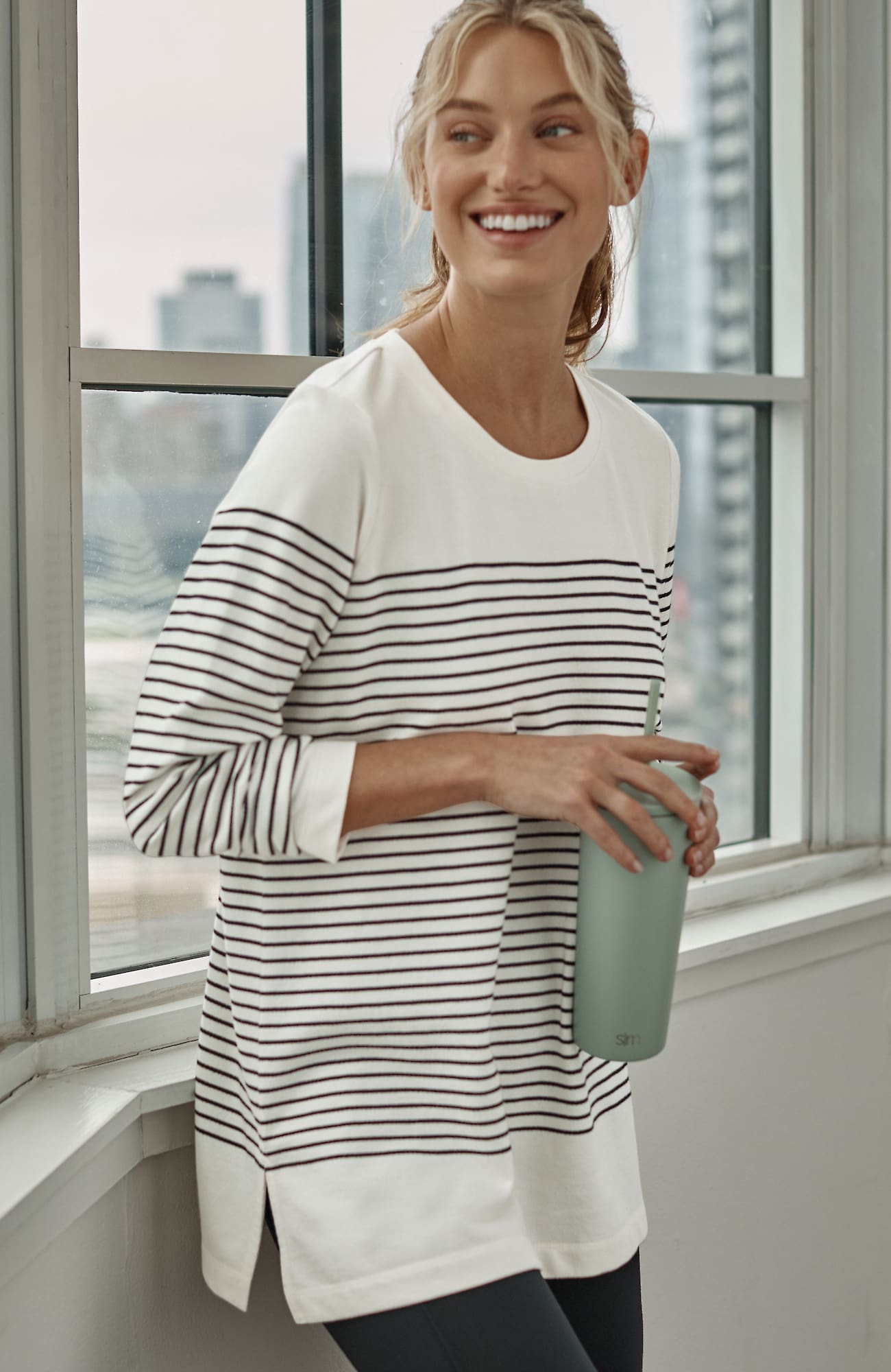 Jjill J.jill Fit French Terry Striped Tunic