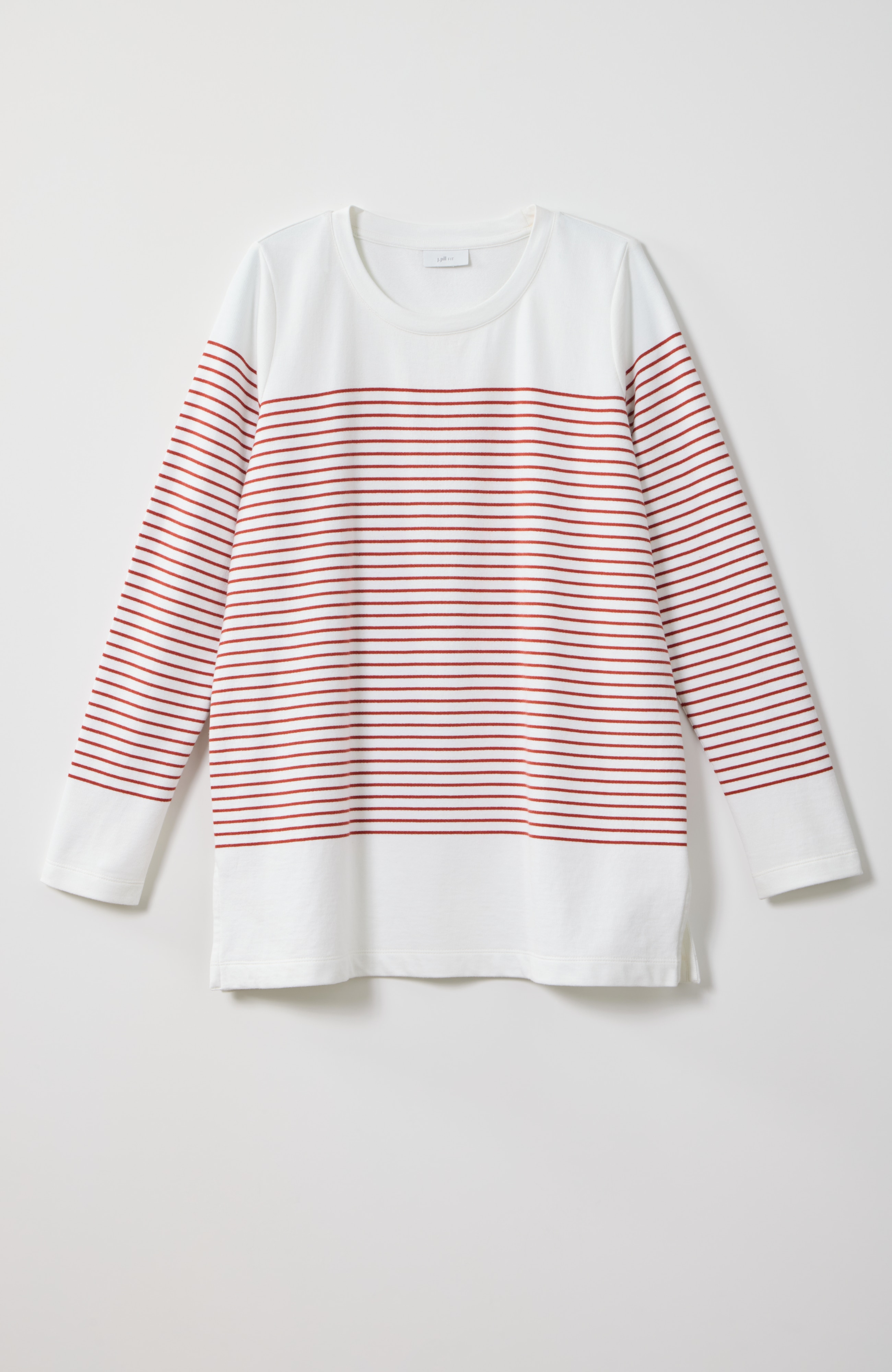 fit french terry striped tunic