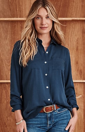Image for Soft-Luxe Button-Front Shirt