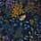 navy blue botanical birds