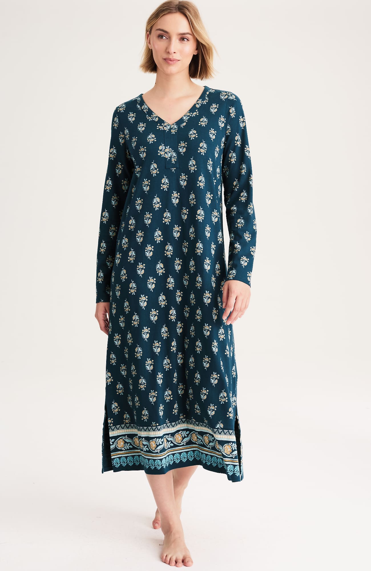 Jjill J.jill Sleep Ultrasoft A-line Gown In Multi