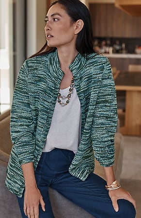 Image for Pure Jill Space-Dyed Textured Cardi